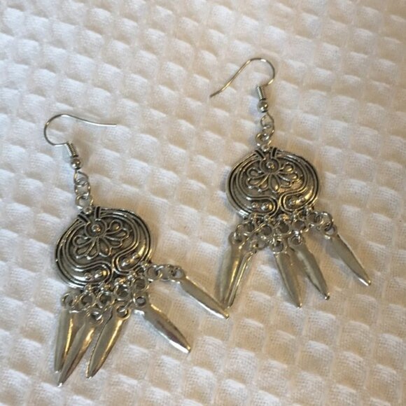 Vintage Boho Earrings Long drop tassel jewelry - Picture 5 of 7